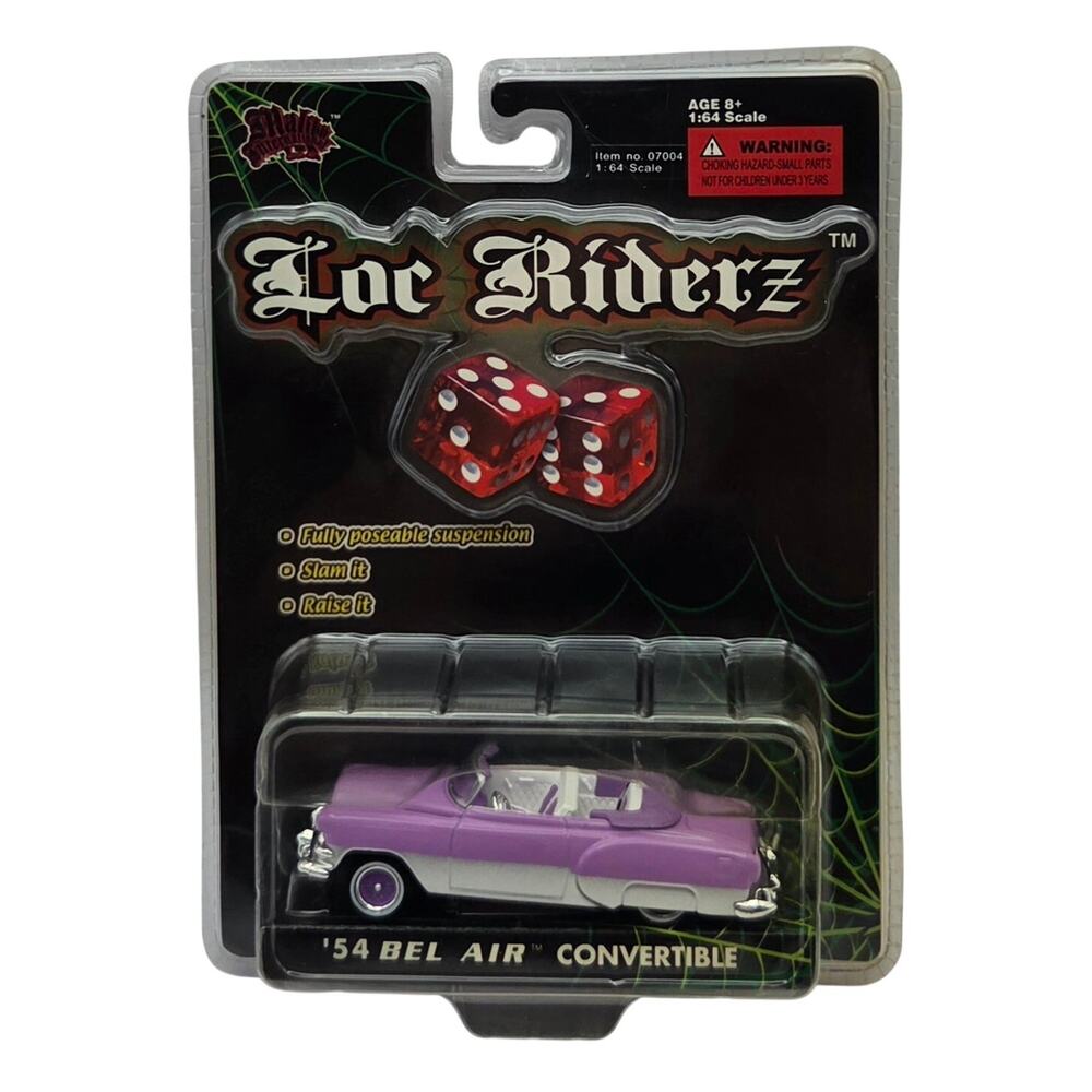 Loc Riderz '54 Chevy Bel Air Convertible 1/64 Scale Fully Poseable Suspension